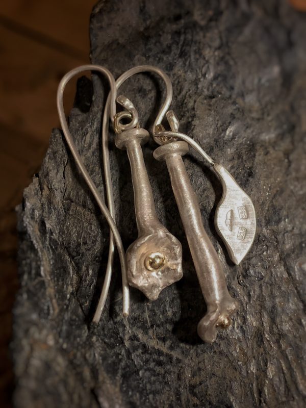 Ohrringe "Hanging Flowers" in Silber und Gold