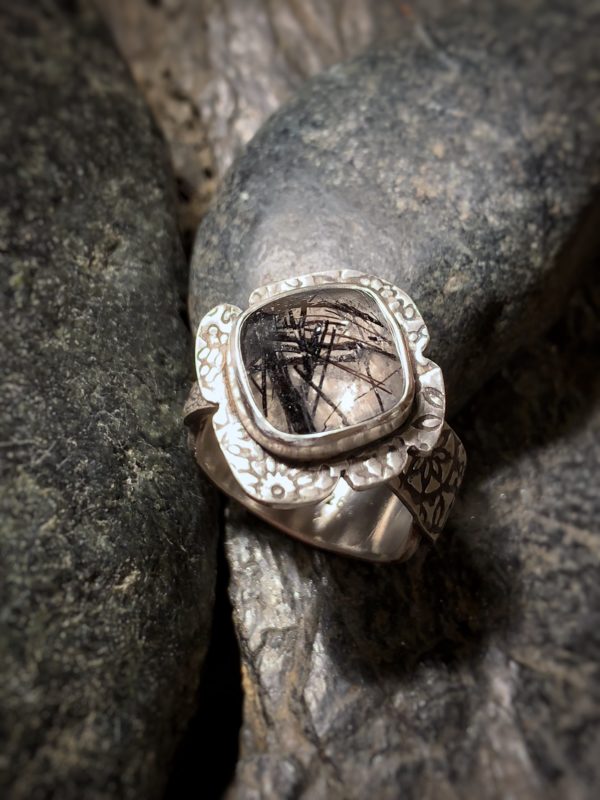 Ring "Black Beauty" Gr. 58-59 – Bild 4