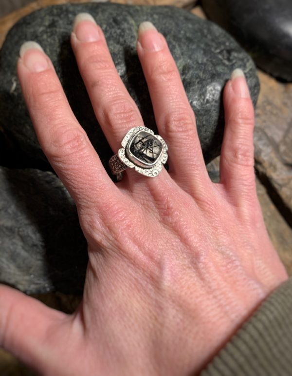 Ring "Black Beauty" Gr. 58-59 – Bild 7