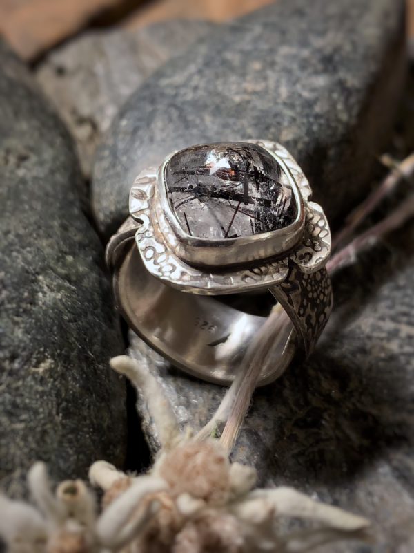 Ring "Black Beauty" Gr. 58-59 – Bild 3