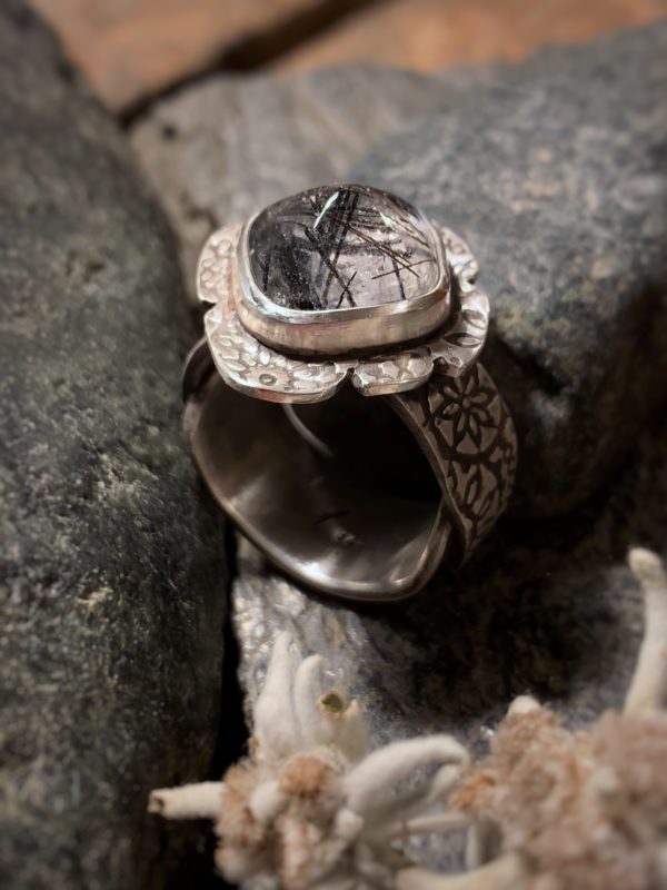 Ring "Black Beauty" Gr. 58-59 – Bild 2