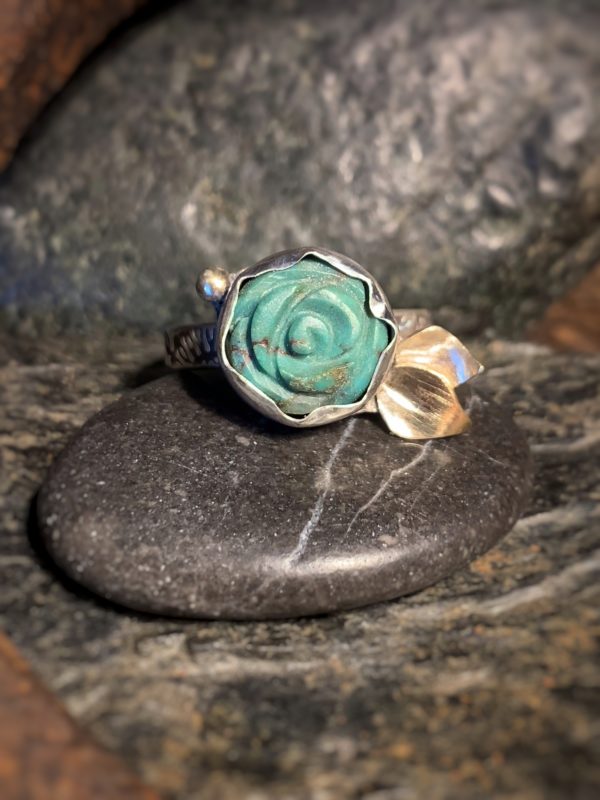 Ring "Blue Rose" Gr. 62 – Bild 2