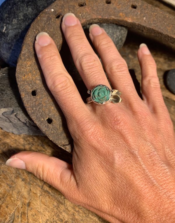 Ring "Blue Rose" Gr. 62 – Bild 5