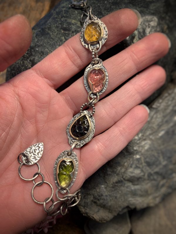 Turmalin-Armband "Four Flowers" – Bild 5