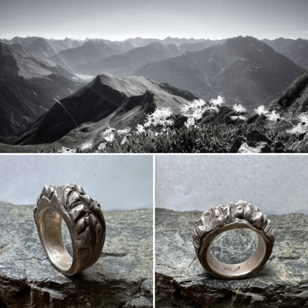 Ring "Berg und Tal" Gr. 53,5 bis Gr. 55,5 – Bild 6