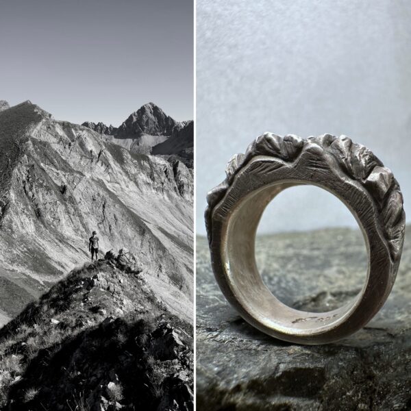 Ring "Berg und Tal" Gr. 53,5 bis Gr. 55,5 – Bild 5