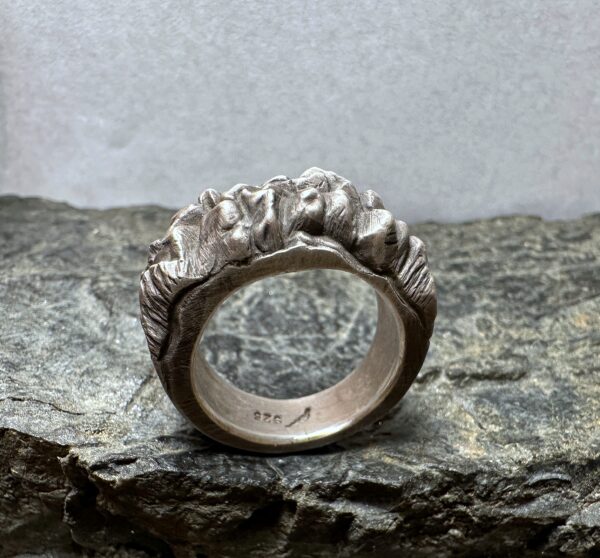 Ring "Berg und Tal" Gr. 53,5 bis Gr. 55,5 – Bild 3