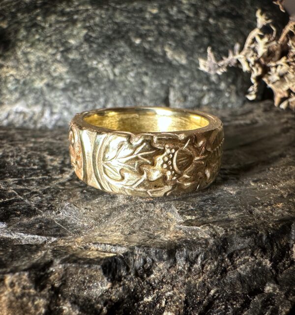 Ring "Golden Leaves" Gr. 53-55 – Bild 2