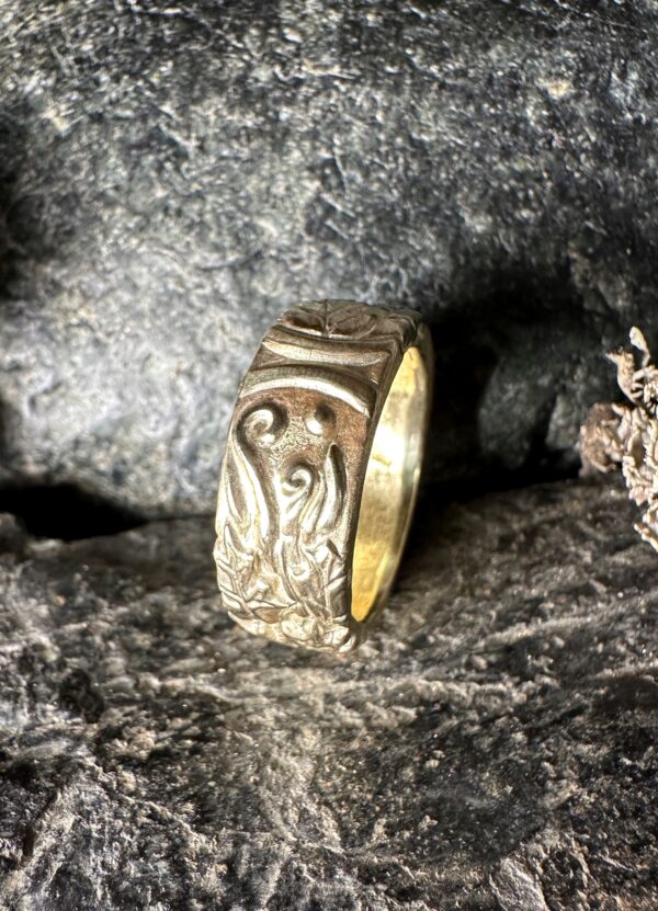 Ring "Golden Leaves" Gr. 53-55 – Bild 6