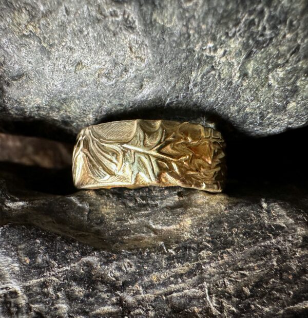 Ring "Golden Leaves" Gr. 53-55 – Bild 4