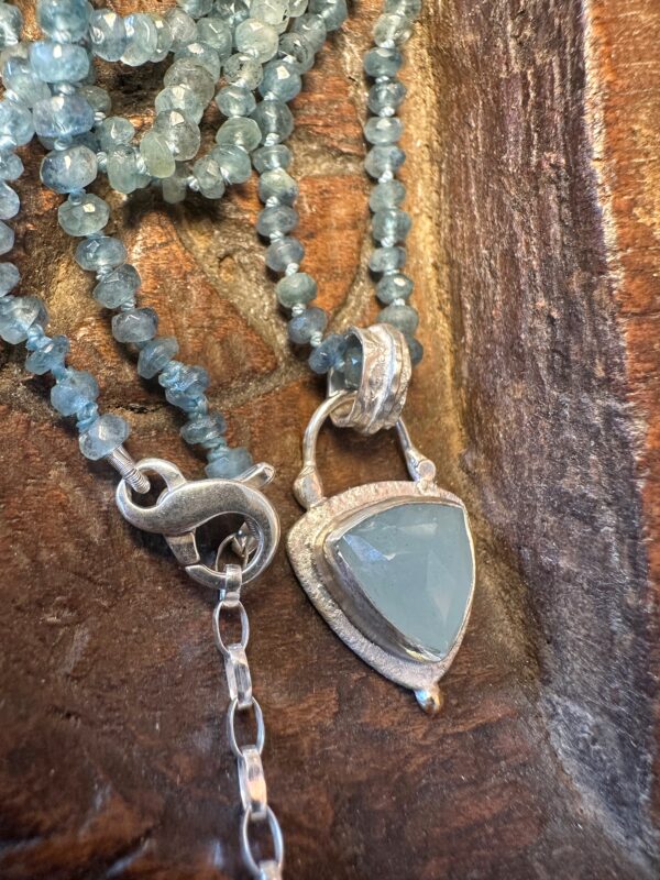 Aquamarin-Kette "Vintage Blue" – Bild 4