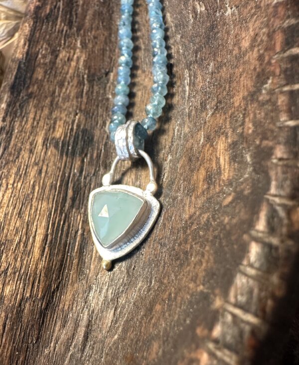 Aquamarin-Kette "Vintage Blue" – Bild 2
