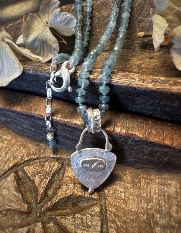 Aquamarin-Kette "Vintage Blue" – Bild 3